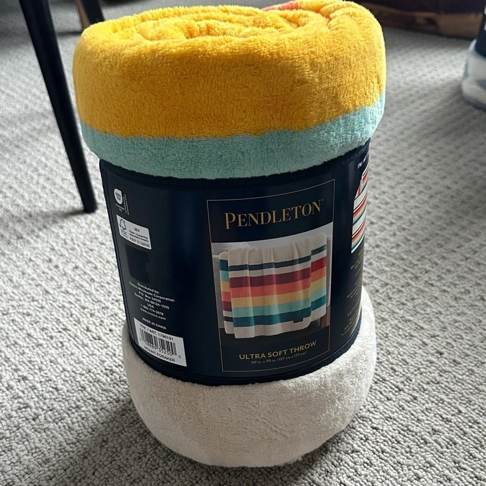 Pendleton Mount Foraker Striped Multicolor Ultra Soft Throw - Picture 3 of 3